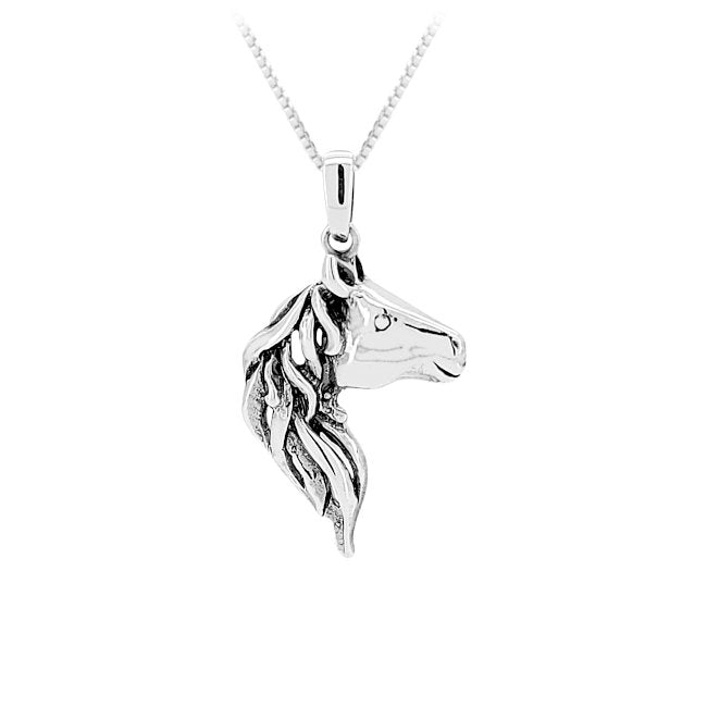 Horse Head Sterling Silver Pendant