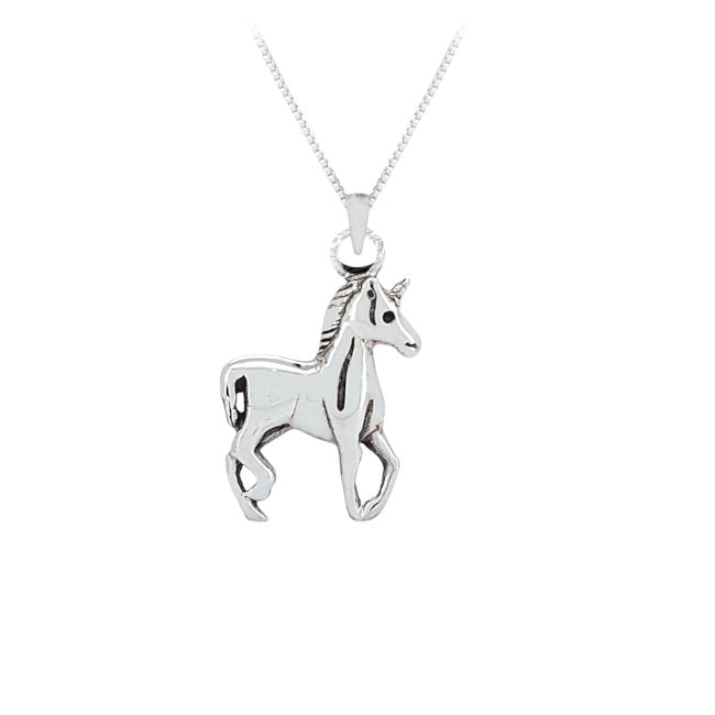 Unicorn Pony Sterling Silver Pendant
