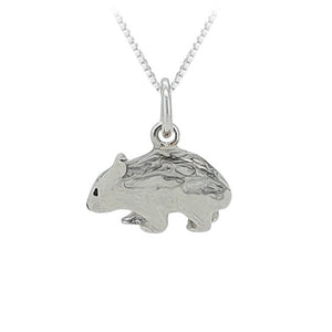 Wombat Sterling Silver Pendant with coloured Enamels