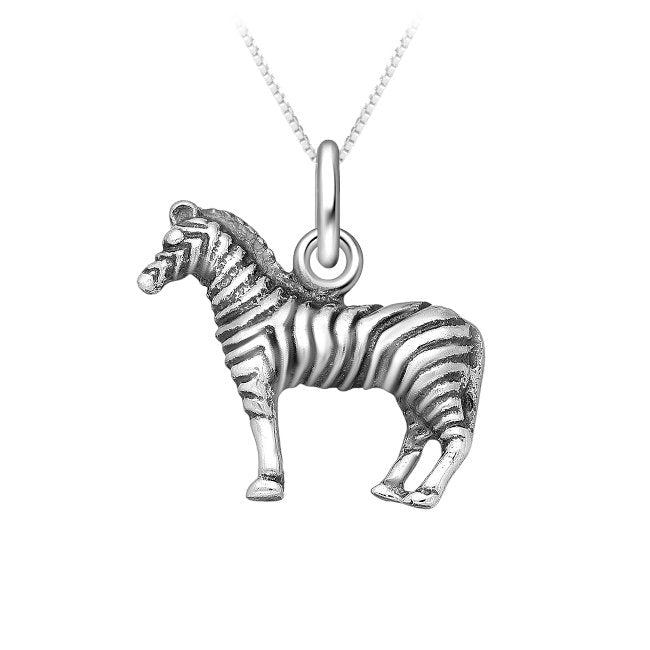 Zebra Sterling Silver Pendant