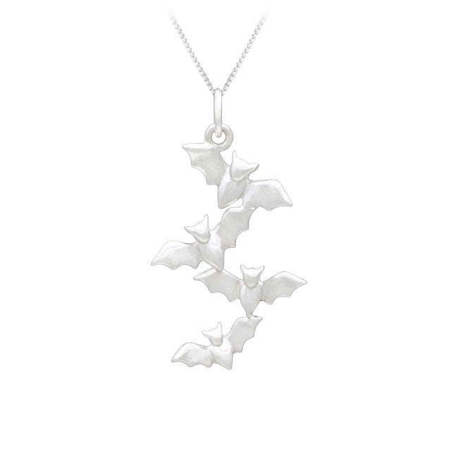 Bat Cluster Sterling Silver Pendant