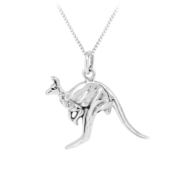 Kangaroo Sterling Silver Pendant