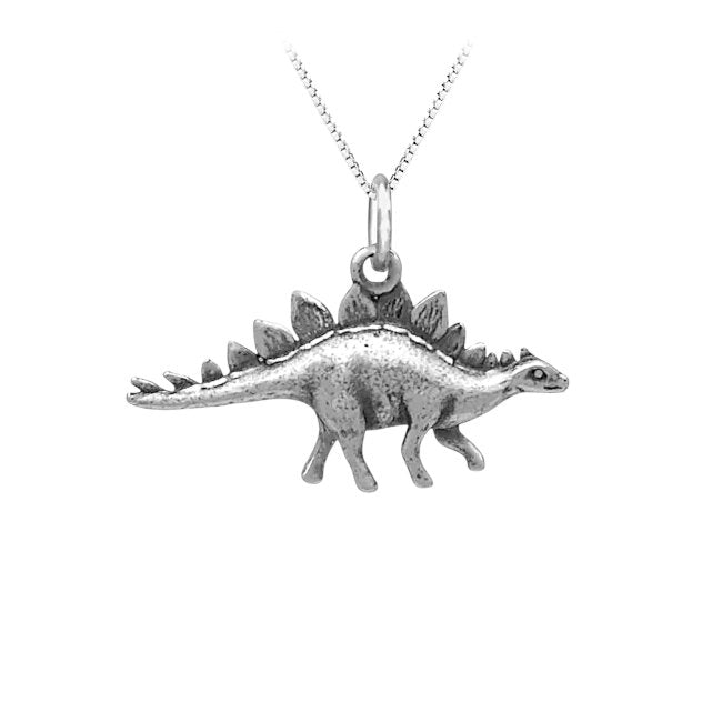 Stegosaurus Dinosaur Sterling Silver Pendant