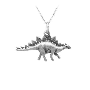 Stegosaurus Dinosaur Sterling Silver Pendant