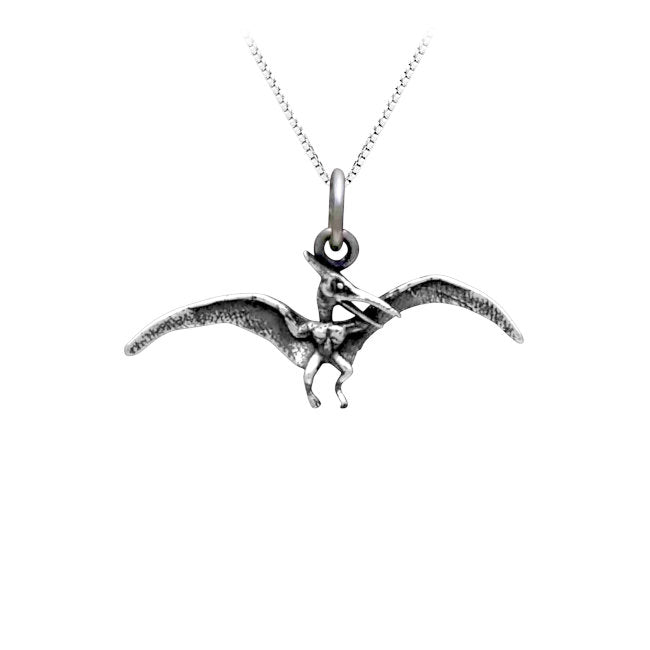 Pterodactyl Dinosaur Sterling Silver Pendant