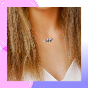 Brontosaurus Dinosaur Sterling Silver Pendant modelled