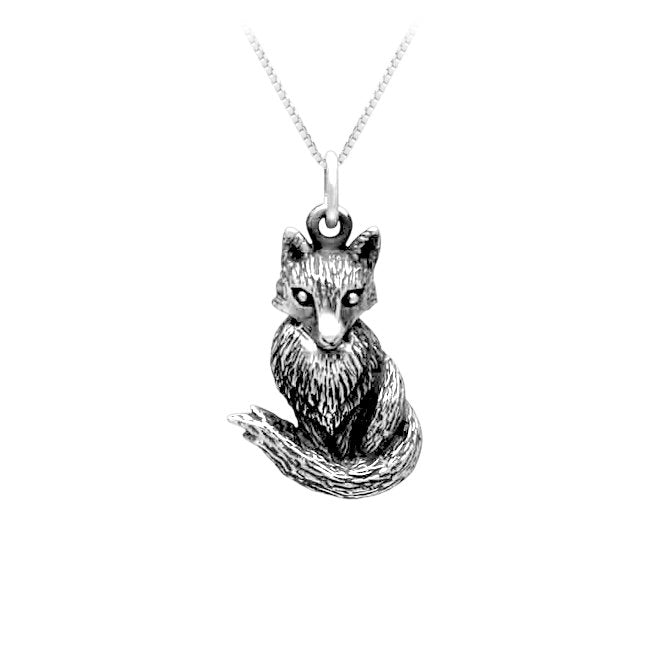 Fox Sterling Silver Pendant