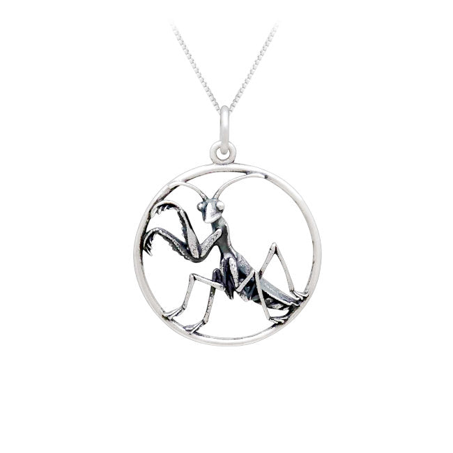Praying Mantis Sterling Silver Pendant