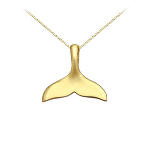 Whale Tail 18kt Gold Vermeil Pendant