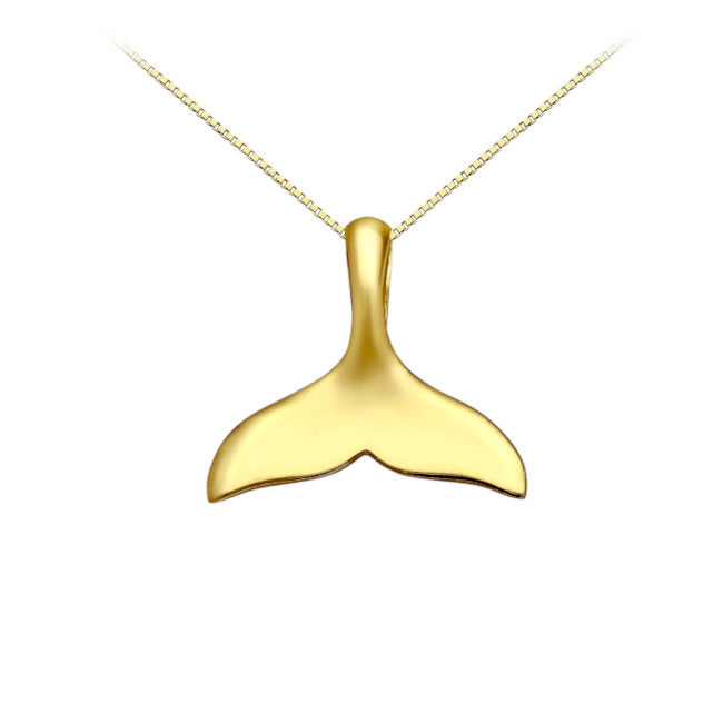 Whale Tail 18kt Gold Vermeil Pendant