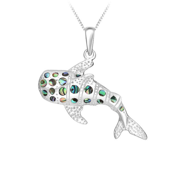 Whale Shark Sterling Silver and Abalone Pendant