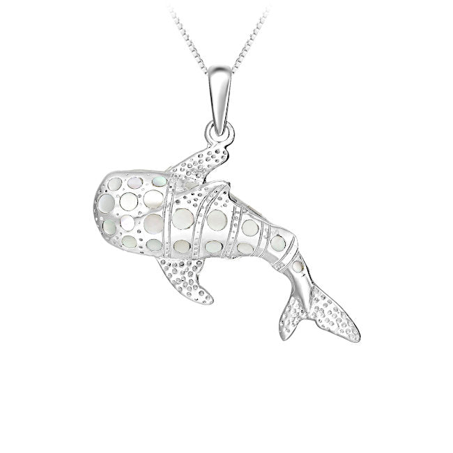 Whale Shark Sterling Silver and Mother of Pearl Pendant