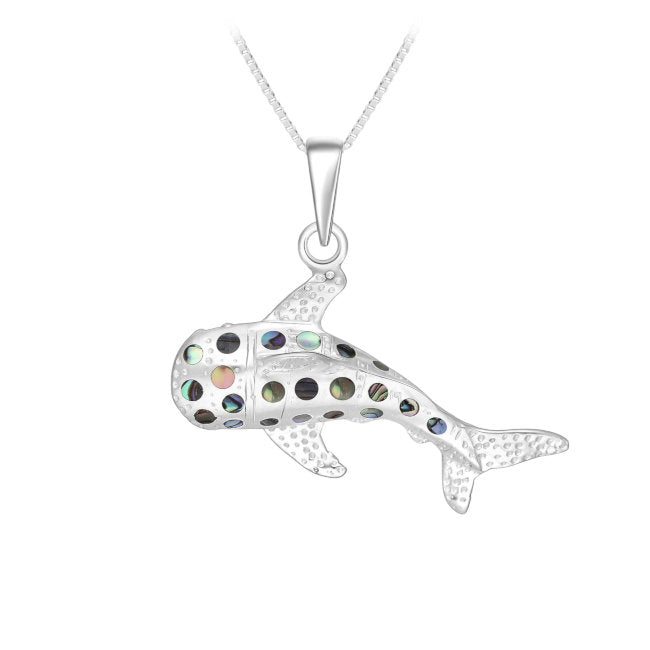 Whale Shark Sterling Silver and Abalone Pendant