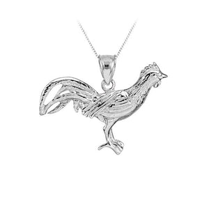 Rooster Sterling Silver Pendant