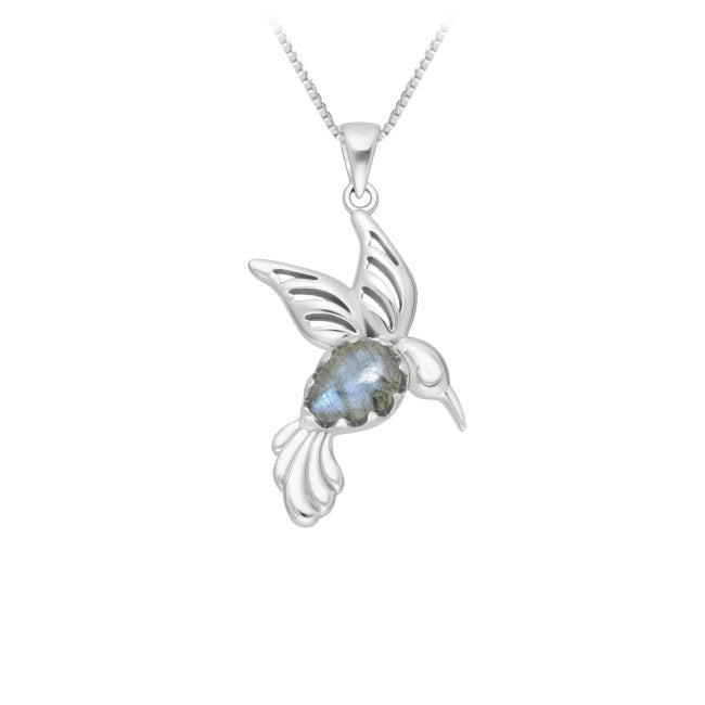 Bird Sterling Silver with Labradorite Pendant