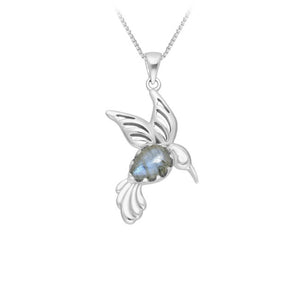 Bird Sterling Silver with Labradorite Pendant