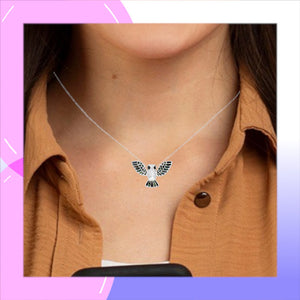 Owl Sterling Silver with Mother of Pearl Pendant Brooch combo modelled