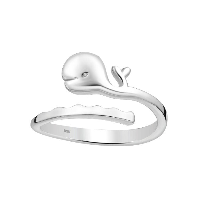 Whale Sterling Silver adjustable Ring
