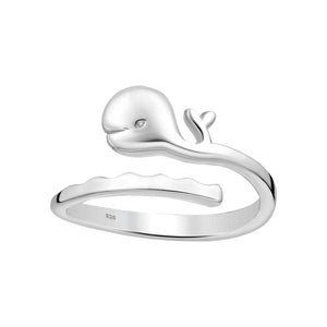 Whale Sterling Silver adjustable Ring