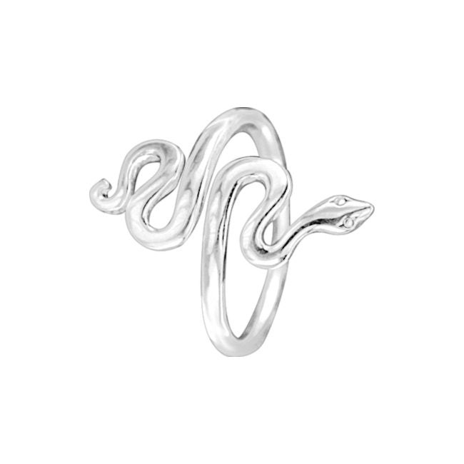 Snake Sterling Silver Adjustable Ring