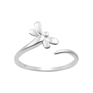 Dragonfly Sterling Silver adjustable Ring