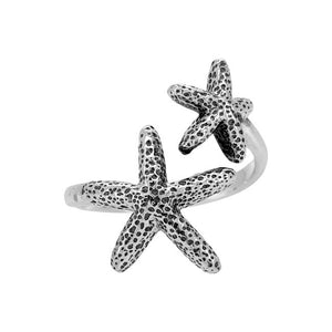 Starfish adjustable Sterling Silver Ring