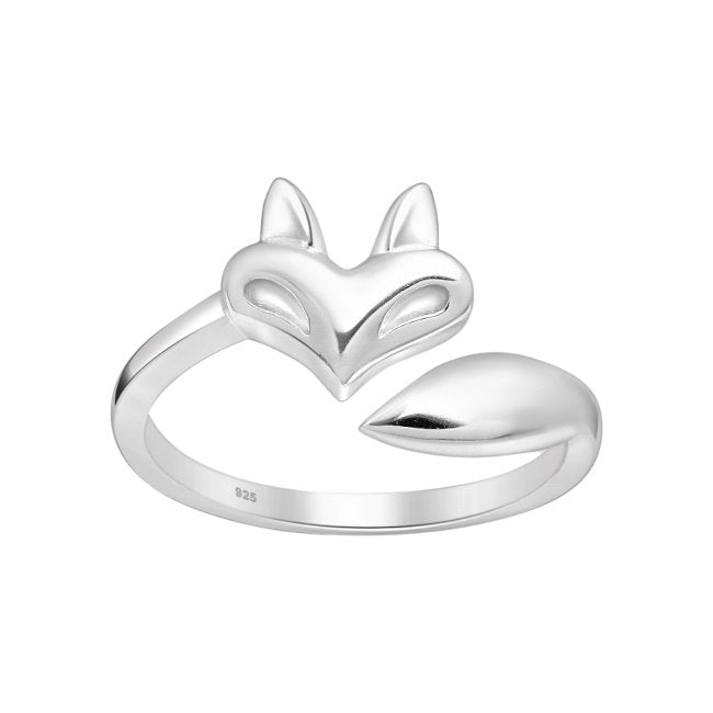 Fox Sterling Silver adjustable Ring