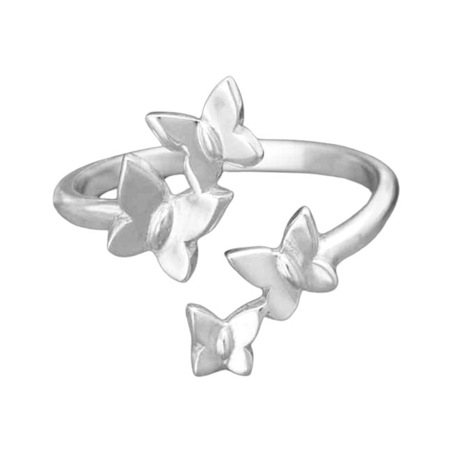 Butterfly Sterling Silver adjustable Ring
