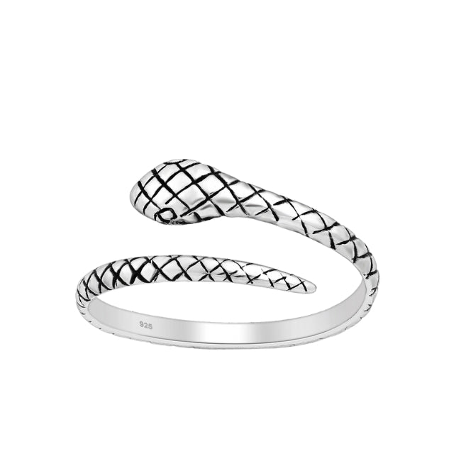 Snake Sterling Silver adjustable Ring