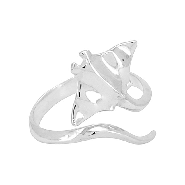 Manta Ray Sterling Silver adjustable Ring
