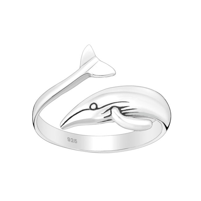 Whale Sterling Silver adjustable Ring