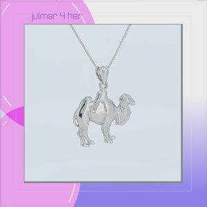 Camel Sterling Silver Pendant viewed in 3d rotation