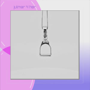 Stirrup Sterling Silver Pendant viewed in 3d rotation