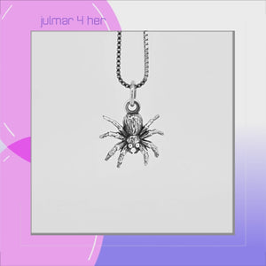 Spider Sterling Silver Pendant viewed in 3d rotation