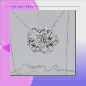 Crab Sterling Silver Pendant viewed in 3d rotation