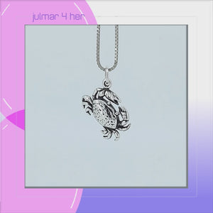 Crab Sterling Silver Pendant viewed in 3d rotation