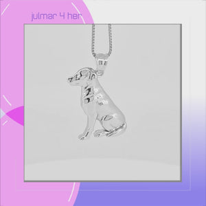 Labrador Retriever Dog Sterling Silver Pendant viewed in 3d rotation