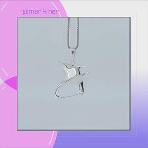 Manta Ray Sterling Silver Pendant viewed in 3d rotation