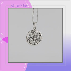 Labrador Retriever Sterling Silver Pendant viewed in 3d rotation