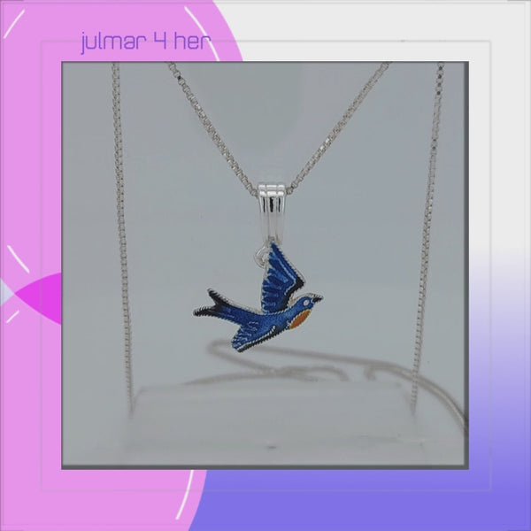 Blue bird deals necklace sterling silver