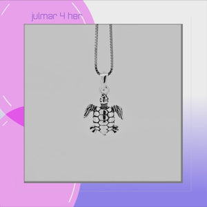 Turtle Sterling Silver Pendant viewed in 3d rotation