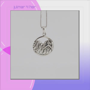 Shih Tzu Sterling Silver Pendant viewed in 3d rotation