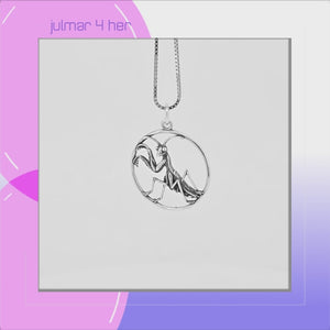 Praying Mantis Sterling Silver Pendant viewed in 3d rotation