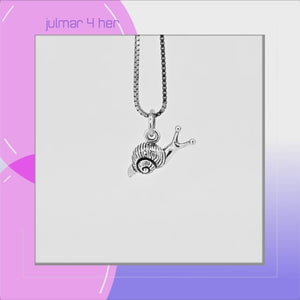 Snail Sterling Silver Pendant viewed in 3d rotation
