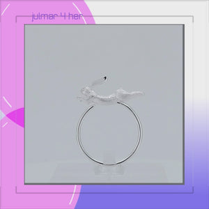 Running Rabbit Sterling Silver adjustable Ring viewed in 3d rotation