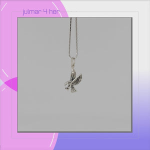 Eagle Sterling Silver Pendant viewed in 3d rotation
