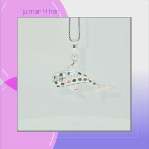 Whale Shark Sterling Silver and Abalone Pendant viewed in 3d rotation