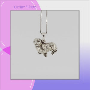 Seal Sterling Silver Pendant viewed in 3d rotation