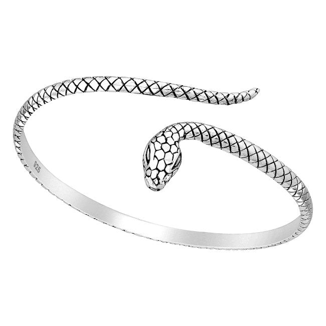 Snake solid Sterling Silver Cuff