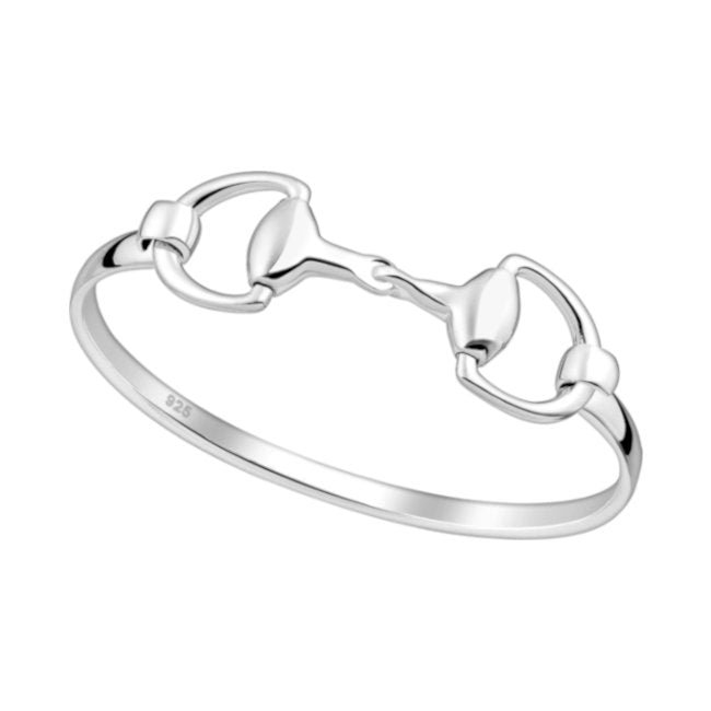 Snaffle Bit solid Sterling Silver Bangle